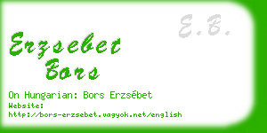 erzsebet bors business card